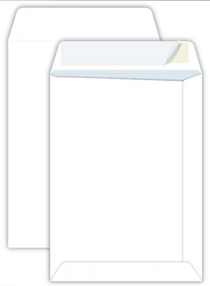 Koverta bela B5 190x260mm samolepljiva 80gr