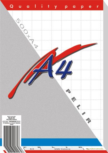 Pelir papir A4 1-500l