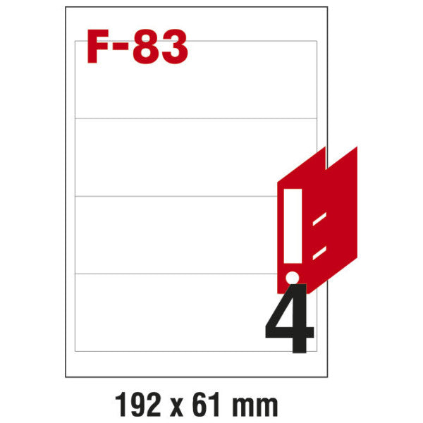 Muflon nalepnica za registratore 192x61mm Fornax F-83