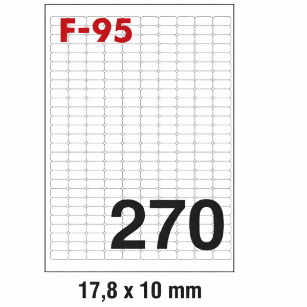 Muflon nalepnica lako odlepljiva 17,8x10mm Fornax F-95