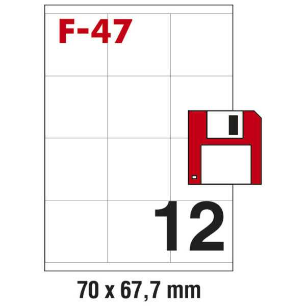 Muflon nalepnica za diskete 70x67,7mm Fornax F-47