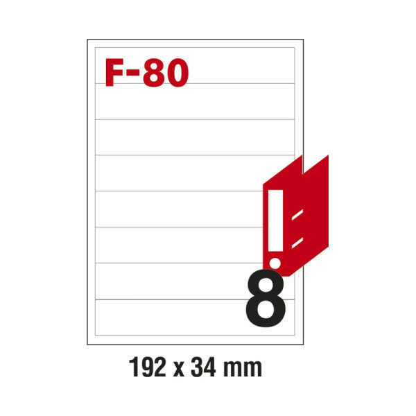 Muflon nalepnica za registratore 192x34mm Fornax F-80